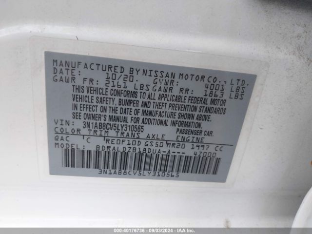 Photo 8 VIN: 3N1AB8CV5LY310565 - NISSAN SENTRA 