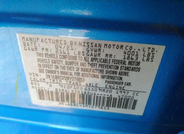 Photo 8 VIN: 3N1AB8CV5MY279853 - NISSAN SENTRA 