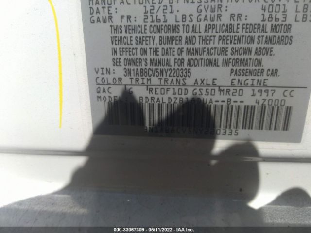 Photo 8 VIN: 3N1AB8CV5NY220335 - NISSAN SENTRA 