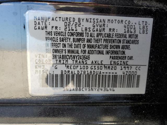 Photo 11 VIN: 3N1AB8CV5NY243646 - NISSAN SENTRA 