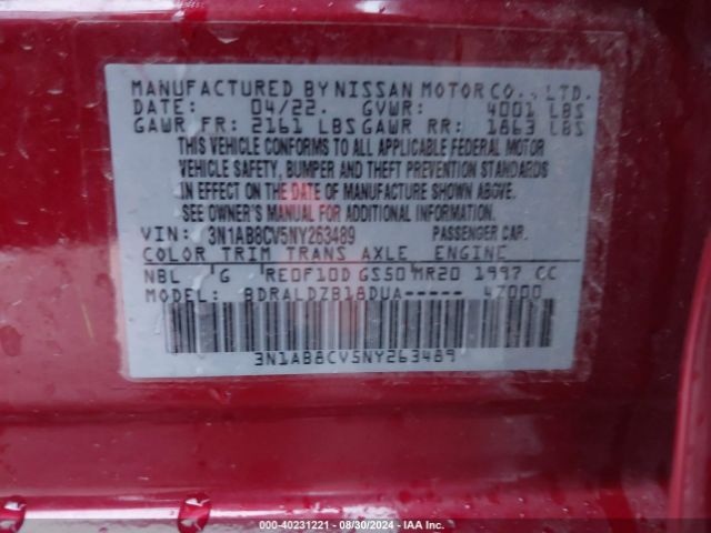 Photo 8 VIN: 3N1AB8CV5NY263489 - NISSAN SENTRA 