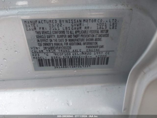 Photo 8 VIN: 3N1AB8CV5NY269339 - NISSAN SENTRA 