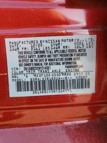 Photo 11 VIN: 3N1AB8CV5NY314991 - NISSAN SENTRA SV 