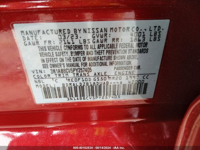 Photo 8 VIN: 3N1AB8CV5PY257405 - NISSAN SENTRA 