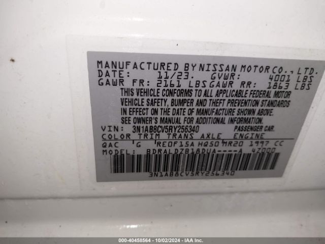 Photo 8 VIN: 3N1AB8CV5RY256340 - NISSAN SENTRA 