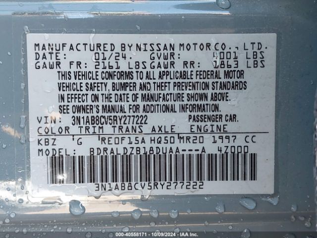 Photo 8 VIN: 3N1AB8CV5RY277222 - NISSAN SENTRA 