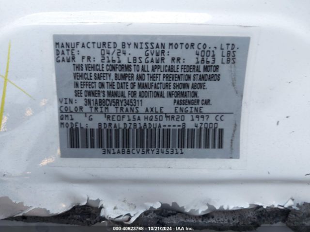 Photo 8 VIN: 3N1AB8CV5RY345311 - NISSAN SENTRA 