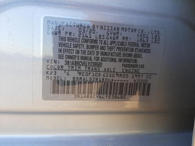 Photo 9 VIN: 3N1AB8CV6LY238680 - NISSAN SENTRA SV 