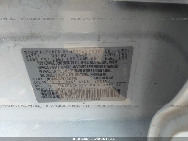 Photo 8 VIN: 3N1AB8CV6LY242325 - NISSAN SENTRA 