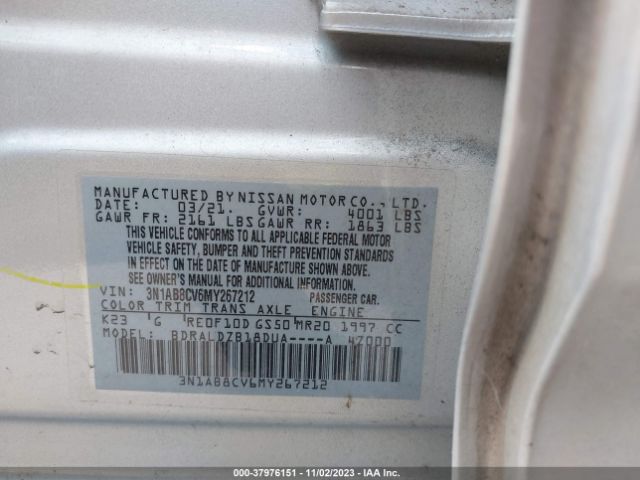 Photo 8 VIN: 3N1AB8CV6MY267212 - NISSAN SENTRA 