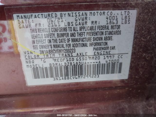 Photo 8 VIN: 3N1AB8CV6MY299223 - NISSAN SENTRA 