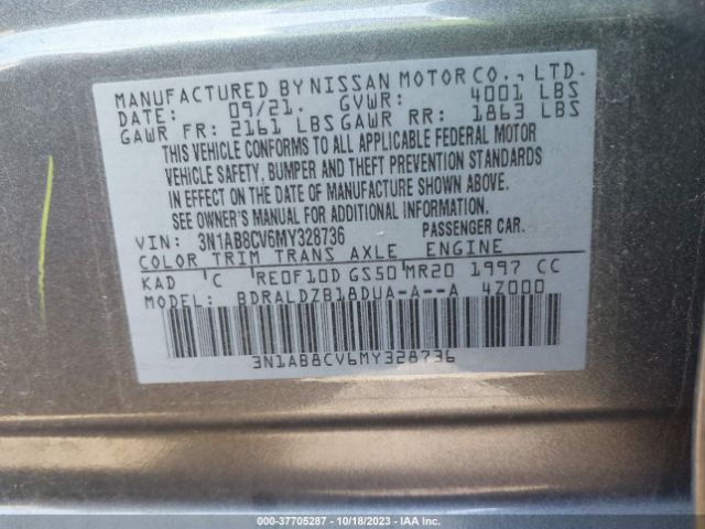 Photo 8 VIN: 3N1AB8CV6MY328736 - NISSAN SENTRA 