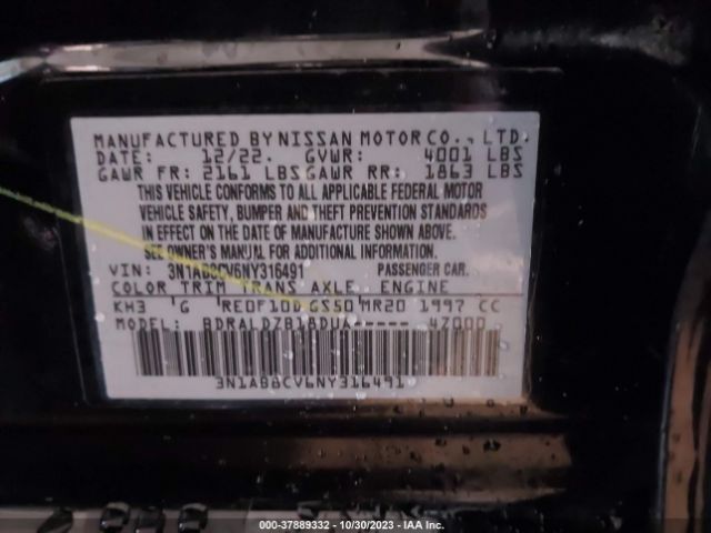 Photo 8 VIN: 3N1AB8CV6NY316491 - NISSAN SENTRA 