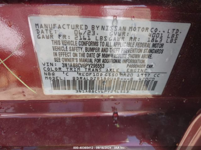 Photo 8 VIN: 3N1AB8CV6PY296553 - NISSAN SENTRA 