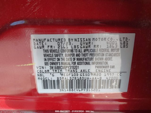 Photo 8 VIN: 3N1AB8CV6PY315201 - NISSAN SENTRA 