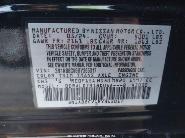 Photo 8 VIN: 3N1AB8CV6RY365017 - NISSAN SENTRA 