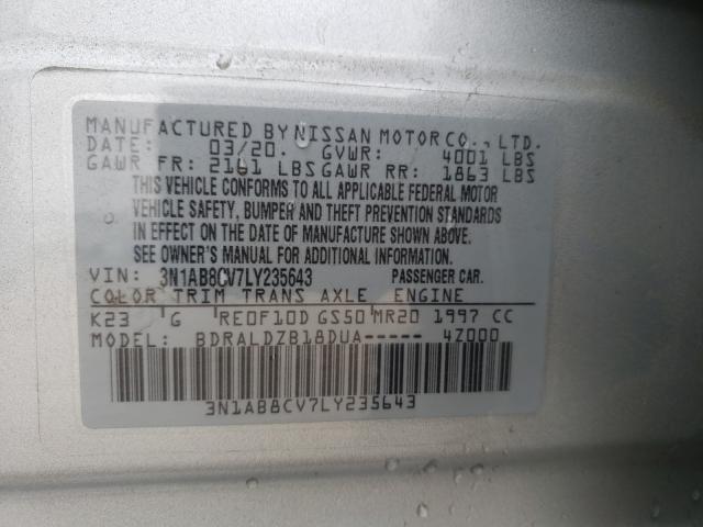 Photo 9 VIN: 3N1AB8CV7LY235643 - NISSAN SENTRA SV 