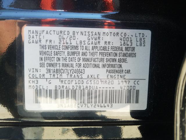 Photo 9 VIN: 3N1AB8CV7LY246643 - NISSAN SENTRA SV 