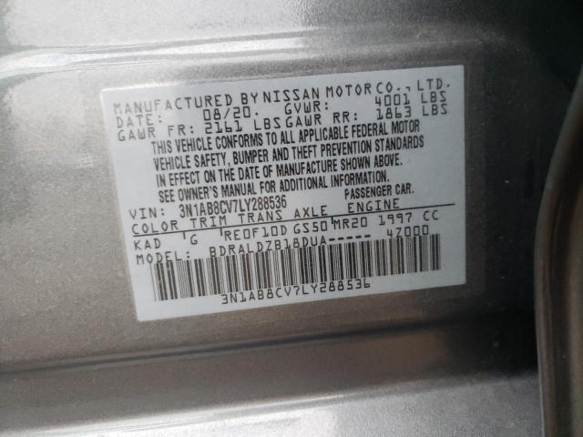 Photo 9 VIN: 3N1AB8CV7LY288536 - NISSAN SENTRA SV 