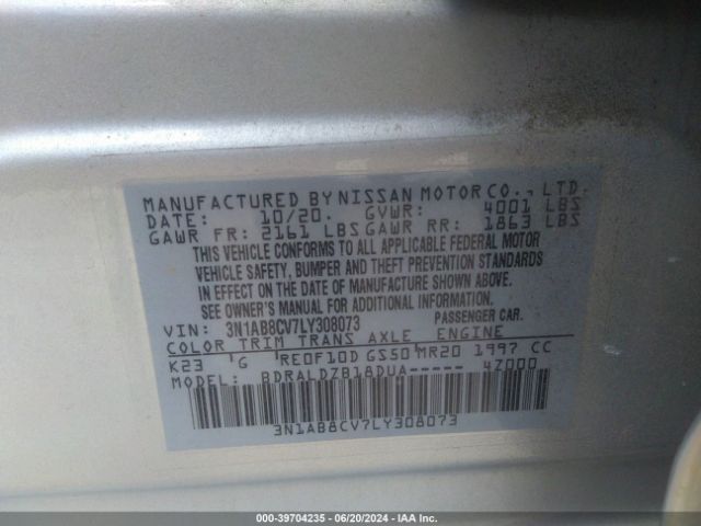 Photo 8 VIN: 3N1AB8CV7LY308073 - NISSAN SENTRA 