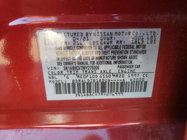 Photo 9 VIN: 3N1AB8CV7MY276999 - NISSAN SENTRA SV 