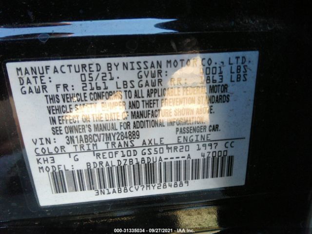 Photo 8 VIN: 3N1AB8CV7MY284889 - NISSAN SENTRA 