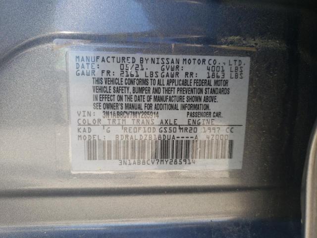 Photo 11 VIN: 3N1AB8CV7MY285914 - NISSAN SENTRA SV 