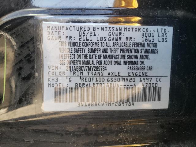 Photo 9 VIN: 3N1AB8CV7MY289784 - NISSAN SENTRA SV 