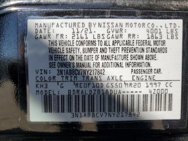 Photo 11 VIN: 3N1AB8CV7NY217842 - NISSAN SENTRA SV 