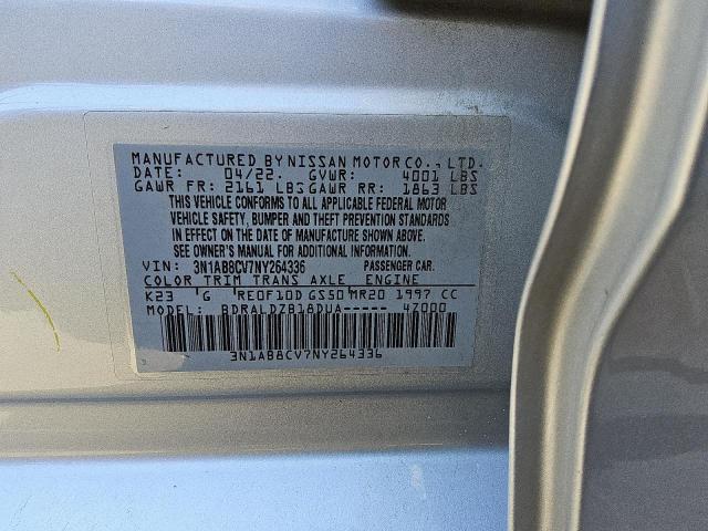 Photo 11 VIN: 3N1AB8CV7NY264336 - NISSAN SENTRA SV 