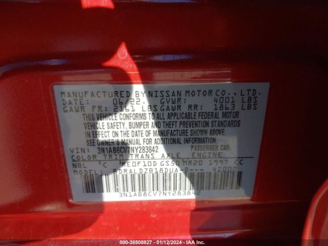 Photo 8 VIN: 3N1AB8CV7NY283842 - NISSAN SENTRA 