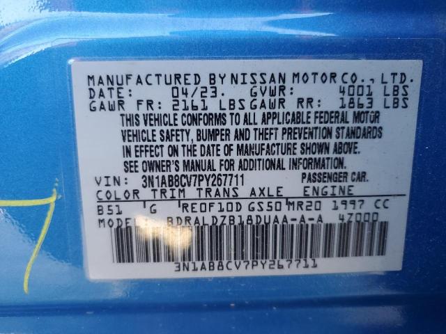 Photo 12 VIN: 3N1AB8CV7PY267711 - NISSAN SENTRA 