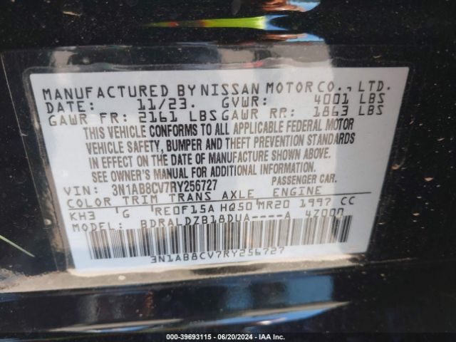 Photo 8 VIN: 3N1AB8CV7RY256727 - NISSAN SENTRA 