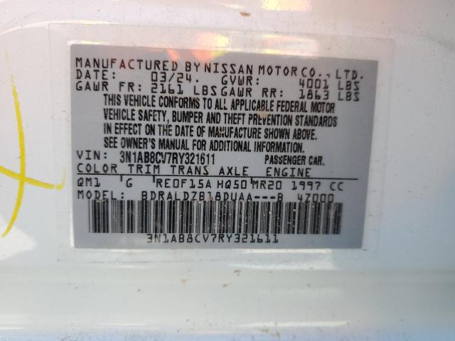 Photo 11 VIN: 3N1AB8CV7RY321611 - NISSAN SENTRA SV 