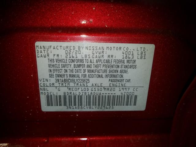 Photo 9 VIN: 3N1AB8CV8LY229625 - NISSAN SENTRA SV 