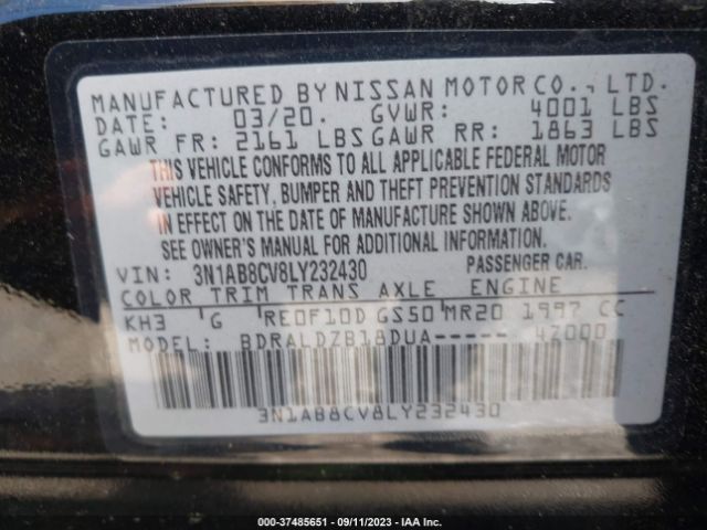 Photo 8 VIN: 3N1AB8CV8LY232430 - NISSAN SENTRA 