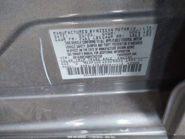 Photo 8 VIN: 3N1AB8CV8MY240108 - NISSAN SENTRA 