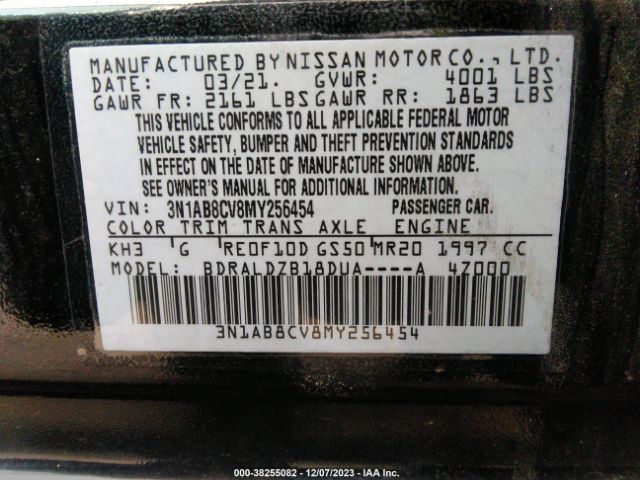 Photo 8 VIN: 3N1AB8CV8MY256454 - NISSAN SENTRA 