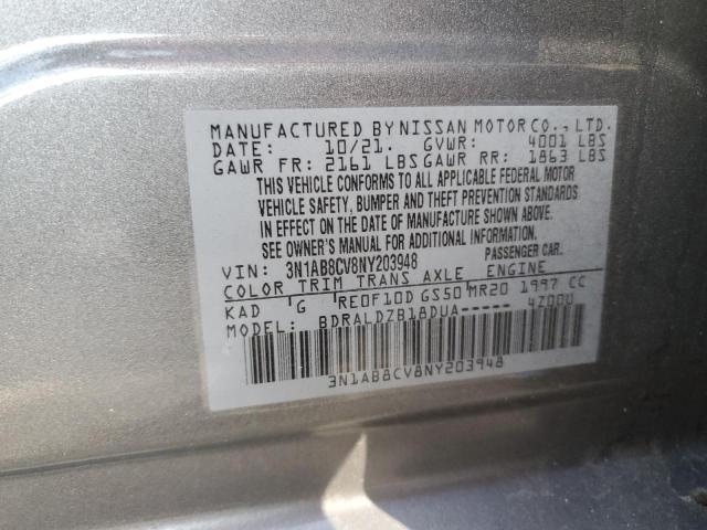 Photo 11 VIN: 3N1AB8CV8NY203948 - NISSAN SENTRA SV 