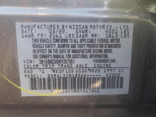 Photo 11 VIN: 3N1AB8CV8NY267861 - NISSAN SENTRA SV 