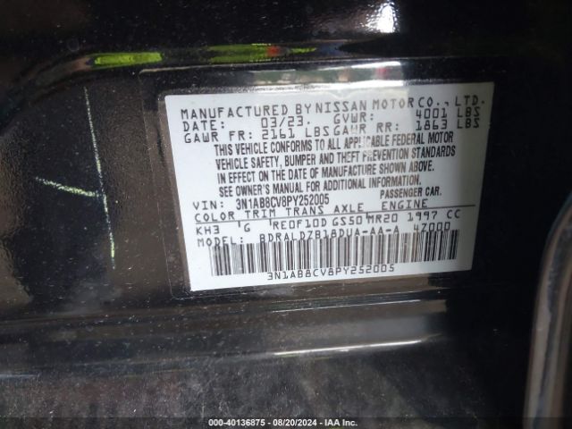 Photo 8 VIN: 3N1AB8CV8PY252005 - NISSAN SENTRA 