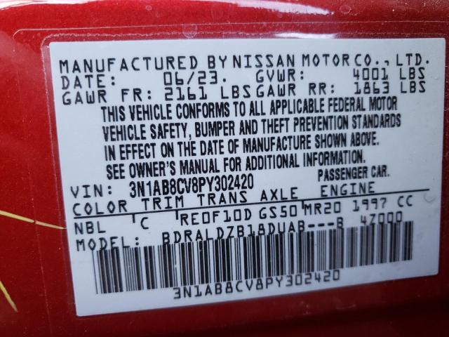 Photo 11 VIN: 3N1AB8CV8PY302420 - NISSAN SENTRA 