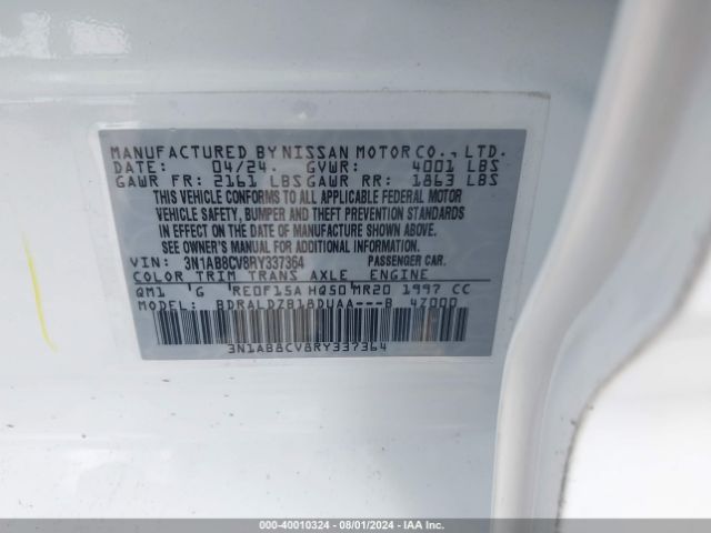 Photo 8 VIN: 3N1AB8CV8RY337364 - NISSAN SENTRA 