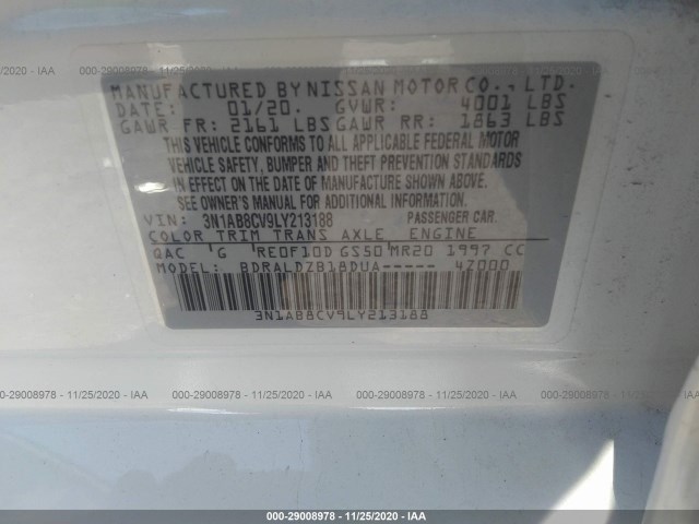 Photo 8 VIN: 3N1AB8CV9LY213188 - NISSAN SENTRA 