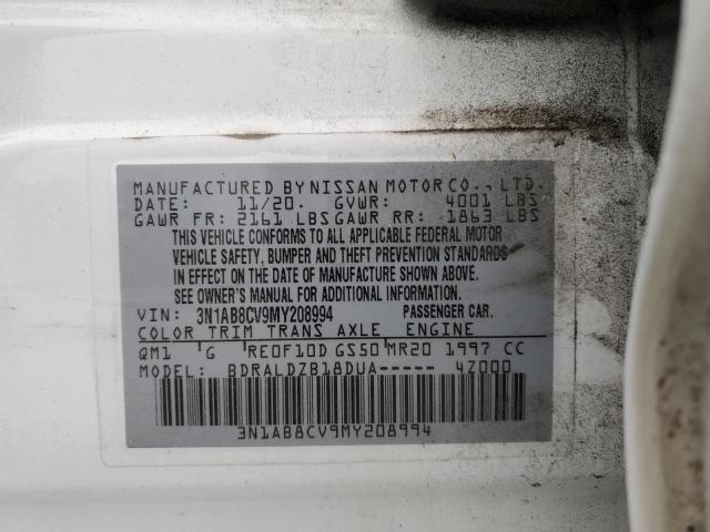 Photo 11 VIN: 3N1AB8CV9MY208994 - NISSAN SENTRA 