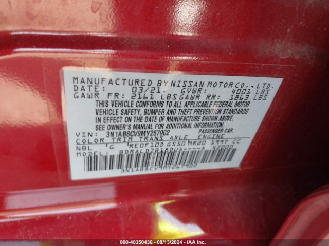 Photo 8 VIN: 3N1AB8CV9MY267902 - NISSAN SENTRA 