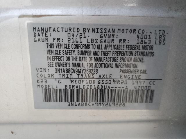 Photo 11 VIN: 3N1AB8CV9MY269228 - NISSAN SENTRA SV 