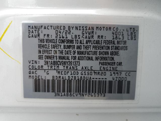 Photo 9 VIN: 3N1AB8CV9NY261373 - NISSAN SENTRA SV 