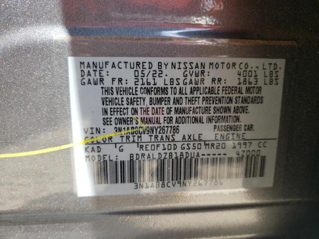 Photo 11 VIN: 3N1AB8CV9NY267786 - NISSAN SENTRA SV 