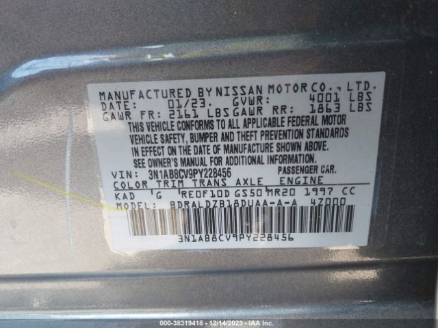 Photo 8 VIN: 3N1AB8CV9PY228456 - NISSAN SENTRA 